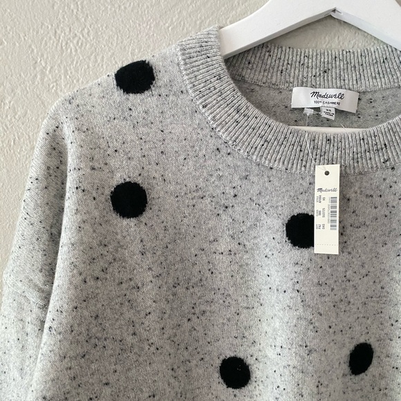 Madewell Cashmere Sweatshirt in Donegal Dot - Picture 2 of 5